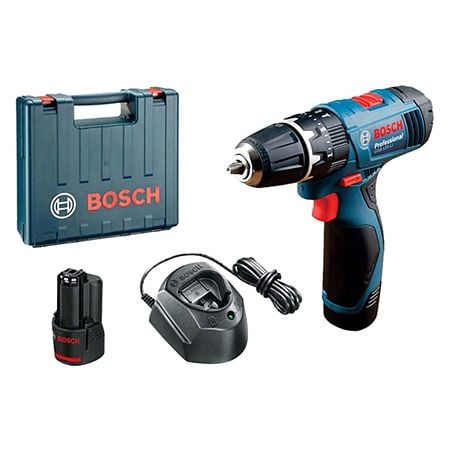 Masina de gaurit cu percutie Bosch GSB 120-LI Professional, viteza variabila, 12 V, 2 acumulatori + incarcator + valiza transport 
