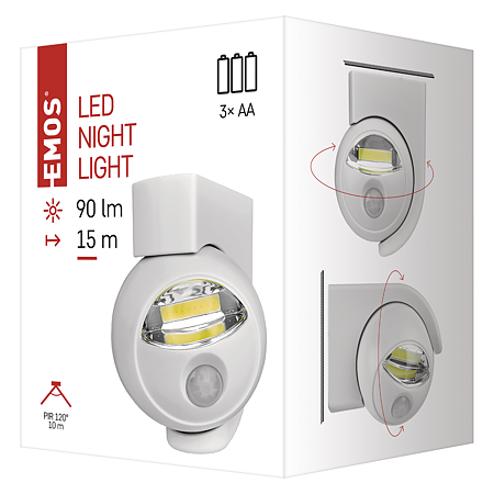 Lampa de veghe, Emos, pe baterii, cu senzor Lampa de veghe, Emos, pe baterii, cu senzor