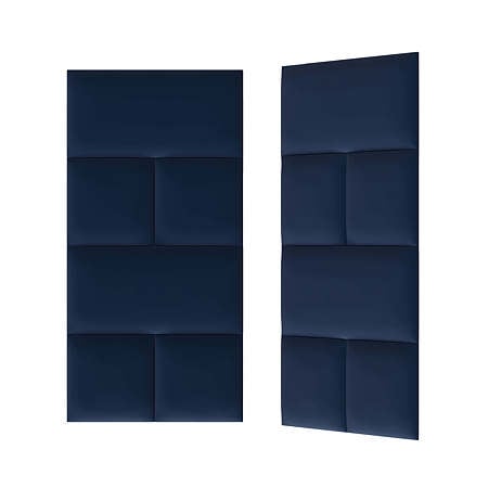 Panou decorativ tapitat, Simple MV79, albastru, dreptunghi, 600 x 300 x 37 mm