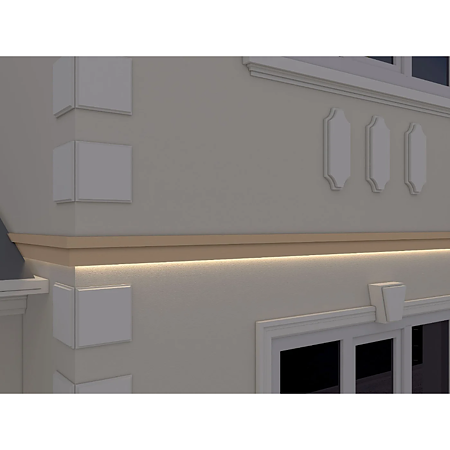 Brau decorativ de exterior soclu FP325, polistiren EPS100 + mortar, 150 x 50 x 2000 mm