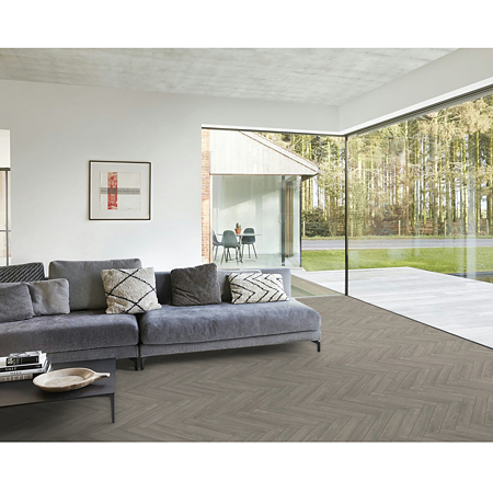 Parchet laminat 8 mm Berry Alloc Chateau Java Light Grey, Herringbone A, clasa de trafic 32, AC4, click Chateau Loc, 504 x 84 mm
