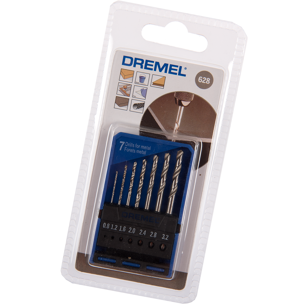 Set 7 burghie Dremel, 0,8 - 3,2 mm