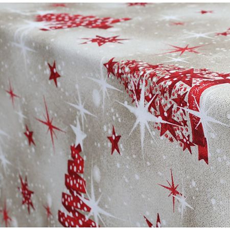 Napron Chris Feeling, imprimeu cu brazi si stelute, 140 x 40 cm
