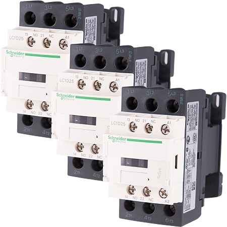Contactor TeSys D, Schneider LC1D25P5, 3P 25A, AC-440V - aux 1NO+1NC - 230V
