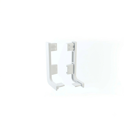 Terminatie stanga-dreapta pentru profil Gola orizontal CF8070TP, Scilm, alb, 4,9 cm