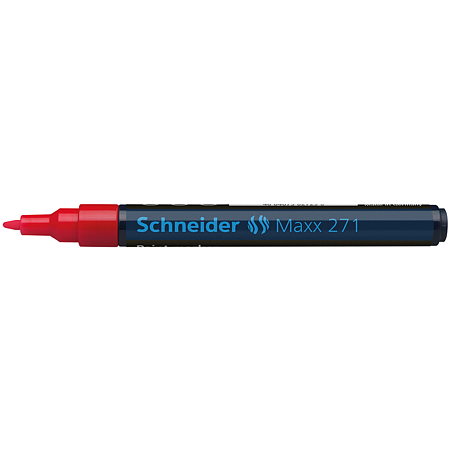Marker permanent Schneider, varf rotund, 2 mm, cu vopsea rosie