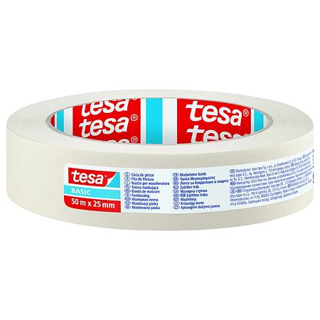 Banda mascare Tesa BASIC - 58596, crem-alb, interior, 25 mm 