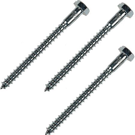 Surub autofiletant pentru lemn, cap hexagonal crestat, otel zincat, alb, 6 x 90 mm, 10 buc