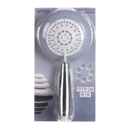 Para de dus Reecomer Wyga, led multicolor, ABS/silicon, 3 functii
