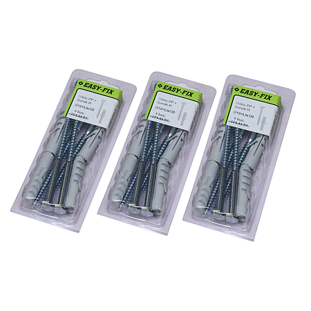 Diblu PP, D: 10 mm, cu surub 6 x 120 mm, 4 BUC