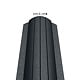 Sipca metalica gard Caretta Vertical Y118, gri RAL 7016, mat structurat, finisaj Fresco Duo, 0.5 mm, 1500 x 118 mm