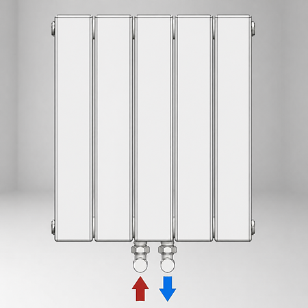 Calorifer otel Radiva Soki Tip 20C, vertical, alb mat, 1800 x 514 mm