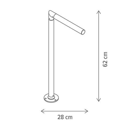 Stalp LED Klausen Giant B, KL125001, 9W, 4000K, negru