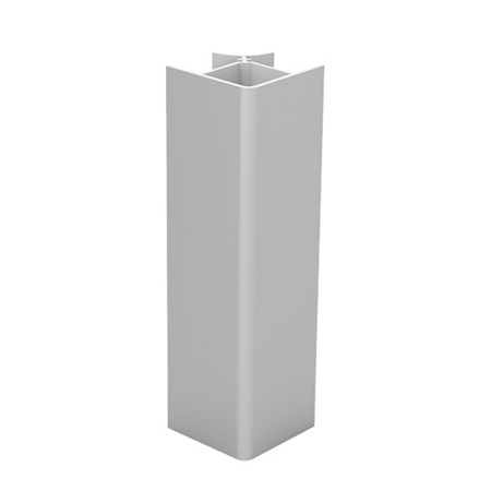 Accesoriu plinta PVC, gri, aluminiu periat, 100 mm