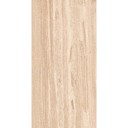 Gresie portelanata exterior/interior Tivoli Travertino Brown, aspect piatra, finisaj mat, clasa de aderanta R9, maro, 9 mm, 120 x 60 cm