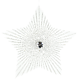 Decoratiune stea acril, plastic, argintiu, 15 cm