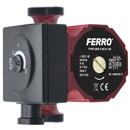 Pompa circulatie Ferro Weberman 0603W, 25/40/130, 3 trepte, IP42, 2,4 mc/h