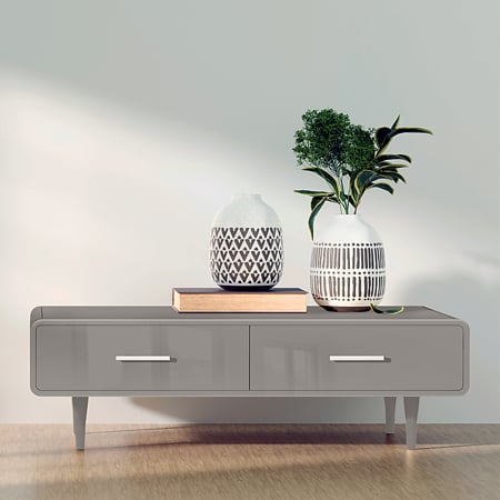 Vopsea Oskar Aqua Lucios, pentru lemn/metal/zidarie, interior/exterior, pe baza de apa, gri nordic, 0,6 l