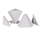 Set colturi interioare profil inaltator blat de bucatarie, plastic, argintiu, 2 bucati