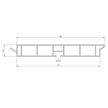 Plinta PVC cu folie de aluminiu, alb, 100 mm x 4 m
