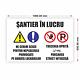 Banner Santier in lucru, PVC, 100 X 65 cm