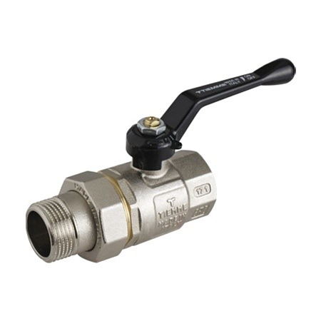 Robinet de trecere cu bila Tiemme Buran, filet interior-exterior, alama, racord 1"