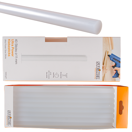 Batoane silicon Steinel Ultra Power pentru pistol de lipit, semi-transparent,11 x 250 mm, set 40 buc