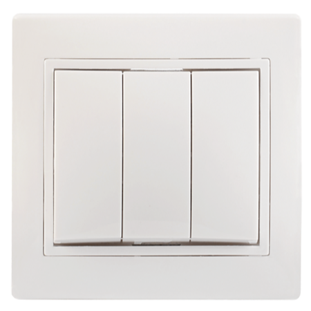 Intrerupator Kvarta, 3 clape, incastrat, 10 A