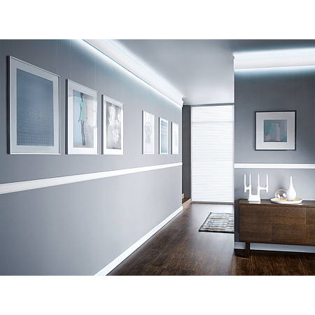 Sistem de iluminat cu bagheta decorativa LED Vidella, 2 benzi, 2 x 2 m + 1 m + LED 5 m, lumina rece