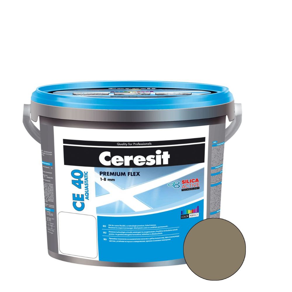 Chit de rosturi gresie si faianta Ceresit CE 40, gri ciment, interior / exterior, 2 kg