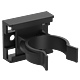 Clips pentru plinta din lemn, negru, plastic, 30 mm