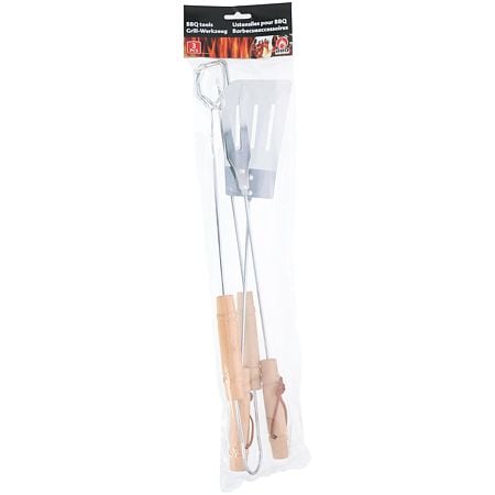 Set 3 ustensile pentru gratar BBQ Collection, 6.5 x 38 cm 