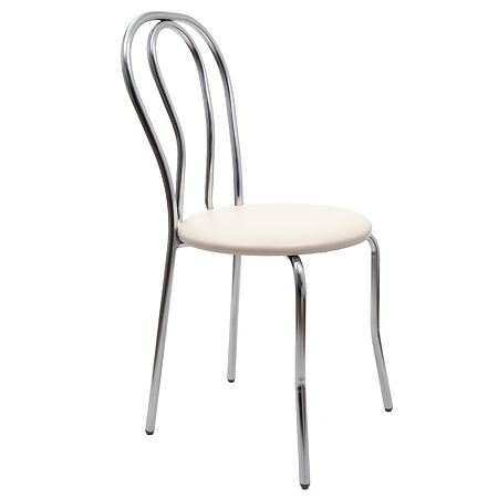 Scaun bucatarie tapitat crem IP21834 Depozitul de scaune Tulipan, tapiterie piele ecologica, cadru metal argintiu, max. 100 kg, 40 x 48 x 89 cm Scaun bucatarie tapitat crem IP21834 Depozitul de scaune Tulipan, tapiterie piele ecologica, cadru metal argintiu, max. 100 kg, 40 x 48 x 89 cm