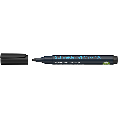 Marker permanent Schneider 130, varf rotund, 3 mm, cu vopsea neagra