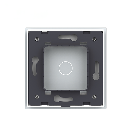 Panou intrerupator simplu Livolo VL-P701-2W, sticla securizata, alb