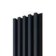 Panou decorativ Linea Comfort, 5 lamele, decor stejar, bleumarin, suport placaj negru, interior, 265 x 24,6 x 3 cm