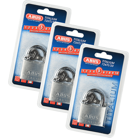 Lacat din aluminiu, Abus Titalium 726TI, l 50mm, 2 chei