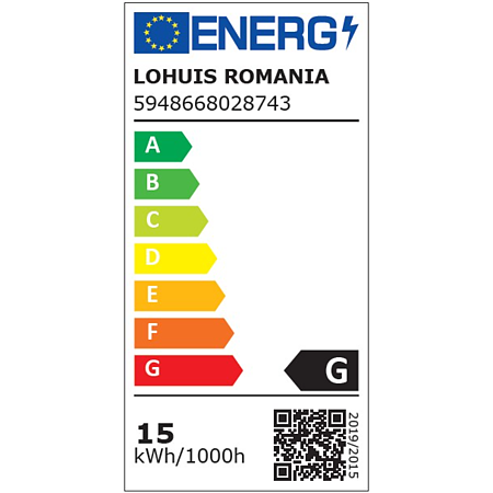 Aplica ovala interior Hepol, 1 x LED, 15W