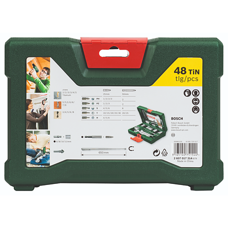 Set burghie si biti Bosch V-line, 48 piese