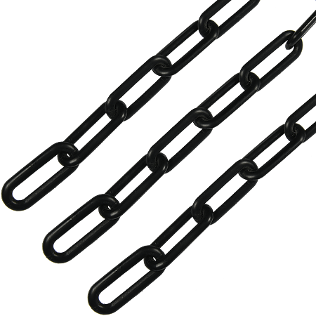 Lant pentru bariera, plastic, negru, 10 mm