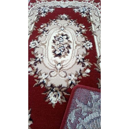 Covor clasic Gold 230/22, polipropilena BCF, rosu/bej, 60 x 110 cm