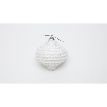 Set 3 globuri decorative de Craciun titirez, polistiren, 8 cm