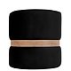 Taburet Ring, inel auriu, stofa negru H01, rotund, 38 x 38 x 40 cm