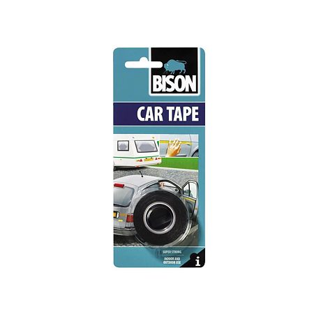 Banda dublu adeziva pentru auto BISON Car Tape, negru, 19 mm x 1.5 m