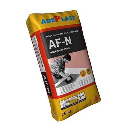 Pachet adeziv flexibil Adeplast AF-N, pentru gresie si faianta, 25 kg, 5 bucati + 1 bucata cadou