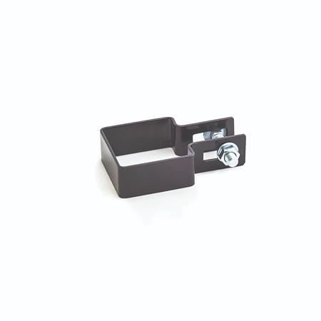 Clema prindere capat gard, otel galvanizat, negru RAL9005, 50 x 50 mm