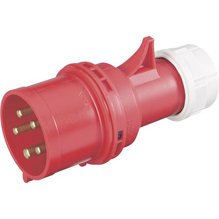 Stecher Industrial PCE, Rosu, 5 poli, 32 A, 380 V, IP44 Stecher Industrial PCE, Rosu, 5 poli, 32 A, 380 V, IP44