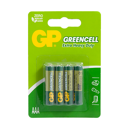 Baterii zinc GP, AAA/R3, blister 4 bucati