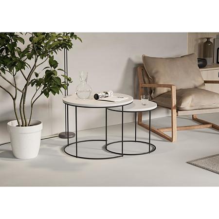 Cadru circular masa, otel, negru mat, 10 x 598 x 440 mm 