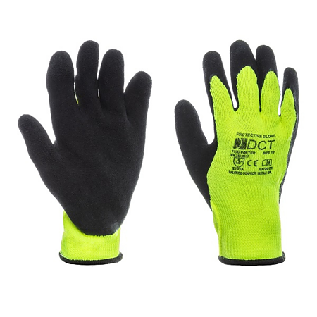 Manusi de iarna Palawan Winter, latex + nailon, marimea 10, galben-negru 